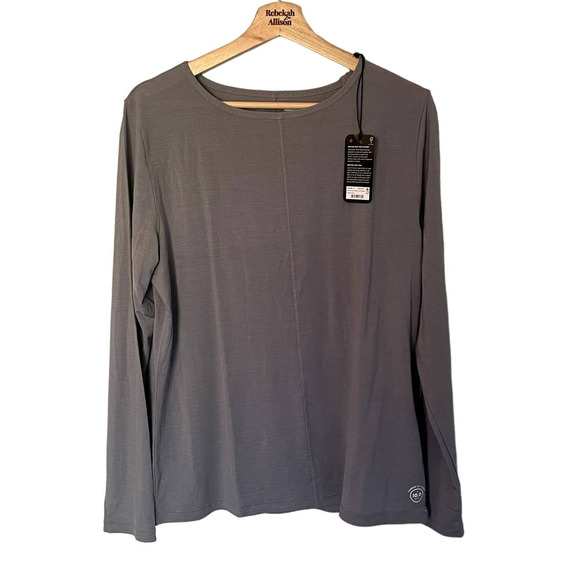 NWT allbirds Women's Natural Flow Studio Long Sleeve in Medium Gray SZ S - Picture 4 of 15